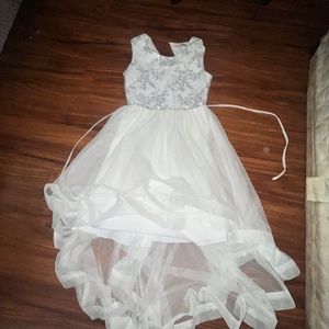 White and silver dress